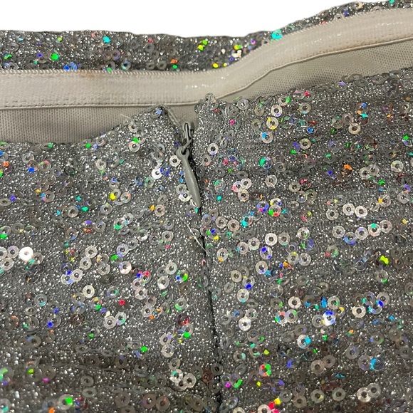 Silver Sequin Mini Dress - Women’s Size Small - Picture 5 of 5
